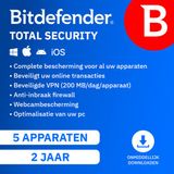 Bitdefender Total Security - 24 maanden/5 apparaten - Nederlands