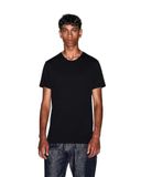 Armani Exchange Heren T-shirt van katoen-jersey met korte mouwen en ronde hals, zwart.