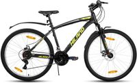 HILAND Ridge Vélo de montagne - 26 Inch - 18 vitesses - Jaune - Cadre en acier - Freins à double disque