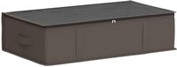vidaXL Opbergdoos met transparant bovenraam, grijs, 70 x 40 x 18 cm