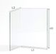 Hase CASA Verre Pliée pour poêle à bois - (220 + 105) x 375 mm (L1 + L2) x H1 - 4 mm