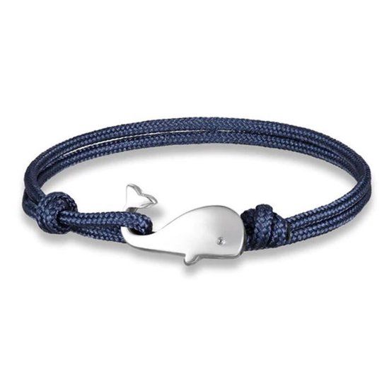 LGT JWLS LGT Jewels Parachute koord armband Walvis Anker Navy Blauw