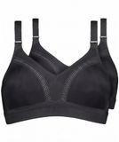 Triumph 2-pack sport BH's Tri-action workout N - 90C - Zwart