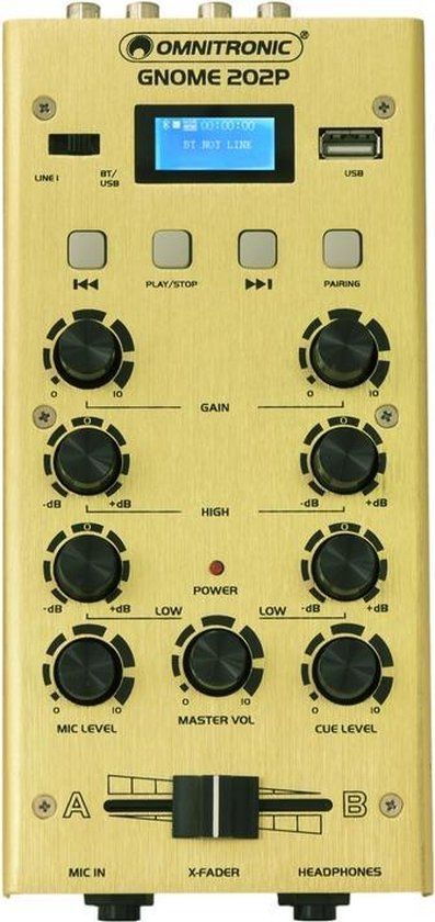 OMNITRONIC GNOME-202P Mini Mixer - Gold - DJ Mixer