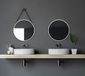 Talos Decoratieve ronde wandspiegel in mat wit Ø 50 cm