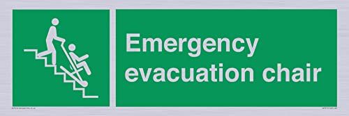 Viking Signs Emergency evacuation chair sign - 600x200mm - L62