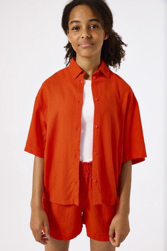 Garcia Meisjes Effen Shorts Oranje