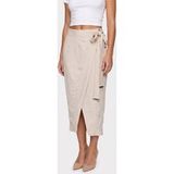 Guess by Marciano GUESS Whitney Belted Wrape Dreamy Moon Multi Midi Skirt Beige Size 38