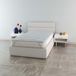 Italian Bed Linen Gewatteerde topper met elastieken, polyester, biologisch keramiek, Frans bed