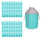 Elzusha - 96 Pince à linge Inox Soft Touch Turquoise avec Sac en toile