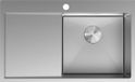 Mexen Exar roestvrijstalen gootsteen met 1 kom en afdruiprek, rechts 780 x 480 , inox