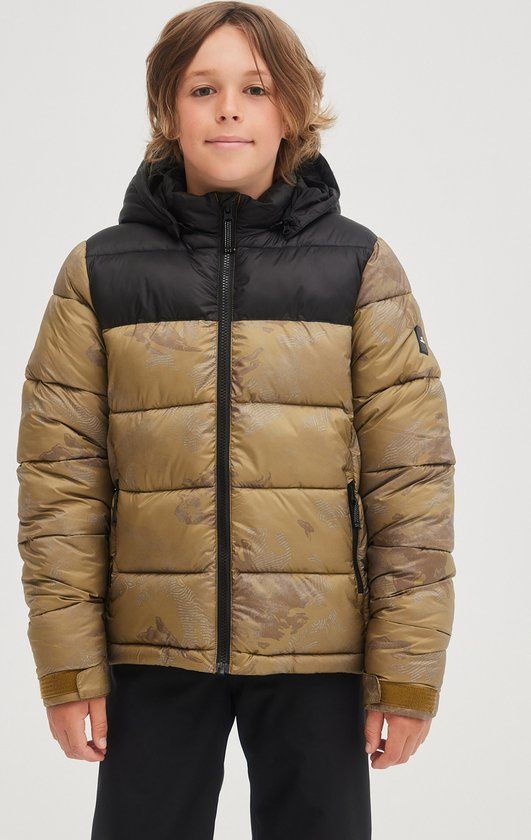 O'NEILL ORIGINAL F/Z PUFFER JACKET Brown Camo - Men - Size 164 - 2022