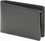 Esquire Logo Portemonnee Leer 13 cm - Mannen - Horizontaal - Zwart