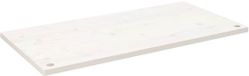 vidaXL Bureaublad 110x60x2,5 cm massief grenenhout wit