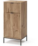 Vicco Eliza Badkamermeubel – 40 x 87 cm met deur en lade Viking Eik