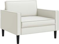 vidaXL - Fauteuil XL - Blanc - Similicuir