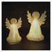 EMOS - Set van 2 led-papieren engeltjes - Opvouwbare engel - 2 stuks met elk 10 leds - Warm wit - 6/18 uur timer - Werkt op 3 AA-batterijen (elk 3 x AA) - Levensduur van 10.000 uur - Voor