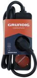 Grundig Stekkerdoos met 3 Stopcontacten - 1,5 Meter Snoer - Zwart