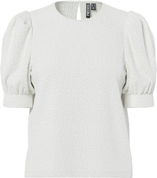 Pieces T-shirt Pcjamal 2/4 O-neck Top Noos Jrs Bc 17163508 Cloud Dancer Dames Maat - XS