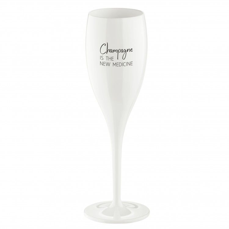 koziol Champagne Is The New Medicine - Champagne glazen - wit - glas - 100 ml