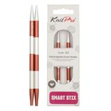 KnitPro SmartStix verwisselbare breipunten spcl 5.50mm bruin/zilver Metaal