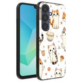 Smartphonica Telefoonhoesje Geschikt voor Samsung Galaxy A16 met katten opdruk - TPU backcover case cat design