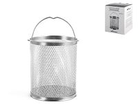 INOXPRAN Mand voor sparagera, mand voor afvoer en stoomkoken, maar ook duurzame en veelzijdige pasta, kras- en stootvast, roestvrij staal, 16 cm