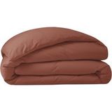 Grand Hôtel Housse de couette 140 x 200 cm terre cuite — Percale de coton peigné 80 fils/cm²