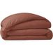 Grand Hôtel Housse de couette 140 x 200 cm terre cuite — Percale de coton peigné 80 fils/cm²