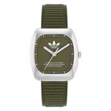 Adidas Originals Retro Wave One AOSY24526 Horloge - Leer - Groen - Ø 37 mm