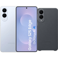 Samsung Galaxy S25 Edge 512GB Blue 5G + Samsung Kindsuit Back Cover Black