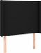 vidaXL Hoofdbord met randen 103x16x118/128 cm stof zwart