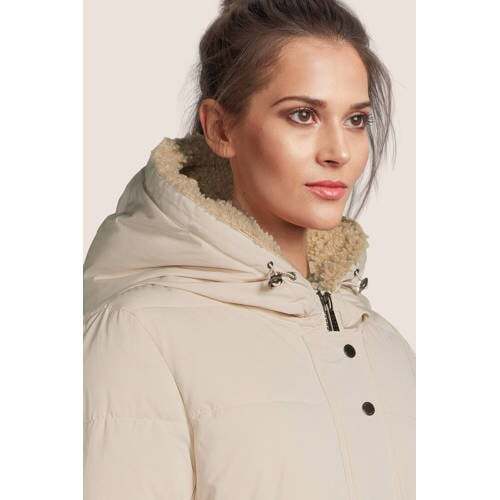 Moscow Moscow gewatteerde winterjas beige