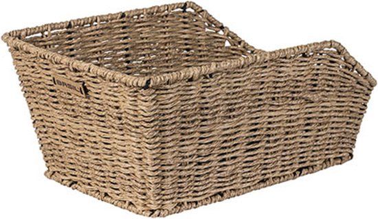 Basil Cento Rattan Look WSL Bicycle Basket - Rear - Including Mounting System - Light Brown