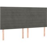 Tête de lit velours gris foncé 180 x 5 x 118/128 cm
