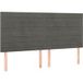 Tête de lit velours gris foncé 180 x 5 x 118/128 cm