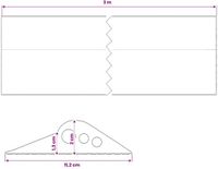 vidaXL Drempelprofiel voor garagedeur 112 x 20 mm 3 m EPDM-rubber