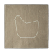 DBKD Serviette en papier Happy hen 33x33 cm Lot de 20 Brun