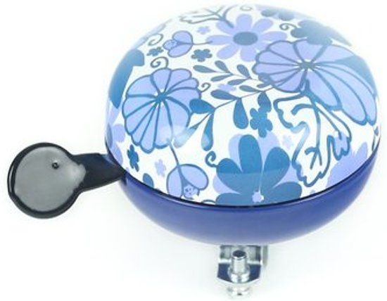 Widek Fietsbel Bloemen 80 Mm Delfts Blauw