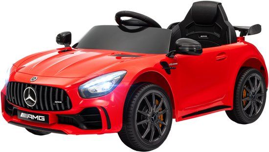 Viking Choice Elektrische kinderauto Mercedes GTR AMG - Zwart - 12V - Met afstandsbediening
