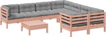 vidaXL 9-delige Loungeset met kussens, massief douglas vurenhout