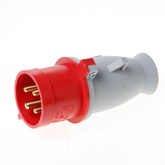 Algemeen Stekker 380V 32A 3P+A Rood