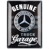 Nostalgic-Art Retro metalen bord, 30 x 40 cm, Daimler Truck – Garage – Cadeau idee voor Unimog en vrachtwagen fans, Official License Product (OLP), van metaal, vintage design
