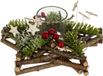 Feeric lights & Christmas - Tafelversiering in de vorm van een ster met 1 rode houten kaarsenhouder
