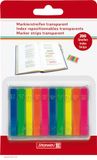 Brunnen 1055886 Markeerstrips, neonkleuren, transparant, verwijderbaar zonder resten, 200 markeerstroken