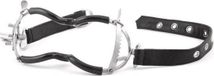 Black Label Whitehead Ratchet Mondklem met PVC coating en leren riempje