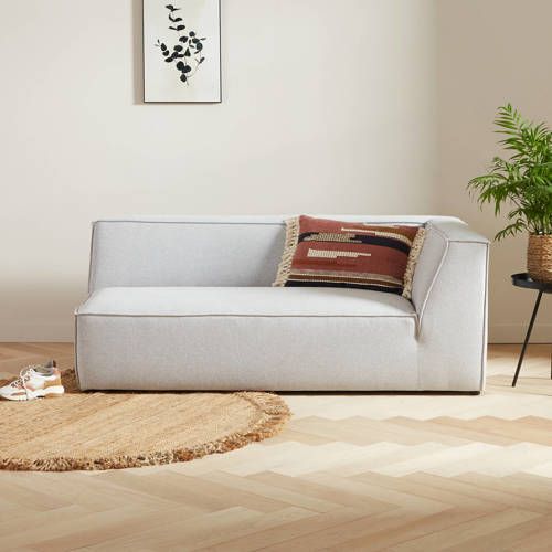 Newton Modulaire Bank - 2-zits - Arm Rechts - Grijs - Polyester