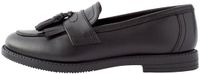 Next - Meisjes - Leren loafers met kwastjes voor school met smalle pasvorm (E) - Zwart