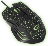 Esperanza EGM212 souris USB Type-A Optique 2400 DPI Droitier Vert/Noir