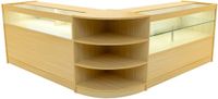 MonsterShop Harmonia led balie b1500 c1500 lm60 - Esdoorn - 150/150/60cm - sloten